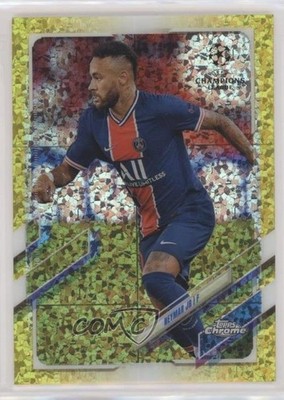 2020 Chrome UEFA Champions League Yellow Mini-Diamond Refractor Neymar Jr 02vp