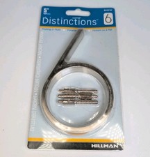 Hillman 5" Floating or Flush Mount House Address Numbers Brushed Silver 6