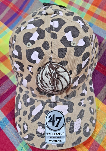 '47 Women's Dallas Mavericks Bagheera Clean-Up Cap Hat Animal Leopard Print New - Picture 3 of 12