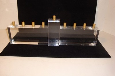 Willow & Riley clear Acrylic 9 candle menorah used