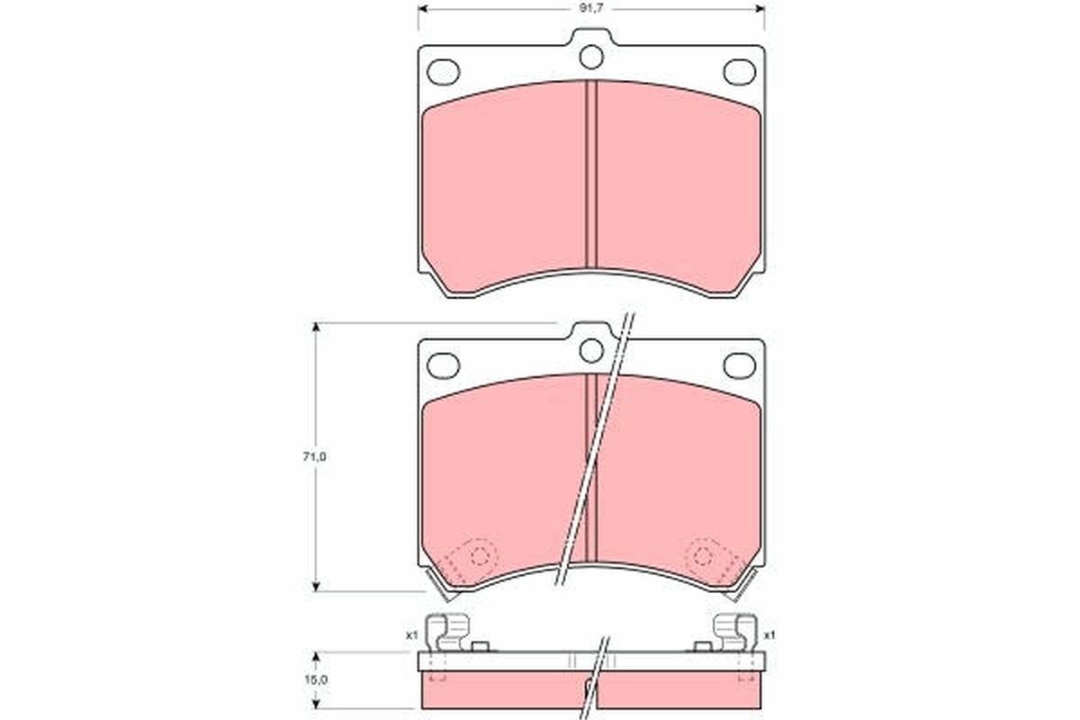 Kit plaquette de frein MAZDA GDB1029 garniture céramique anti bruit