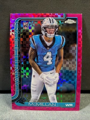 2025 Topps Chrome - Rookies Tetairoa McMillan #326 Hot Pink X-Fractor (RC) Pant