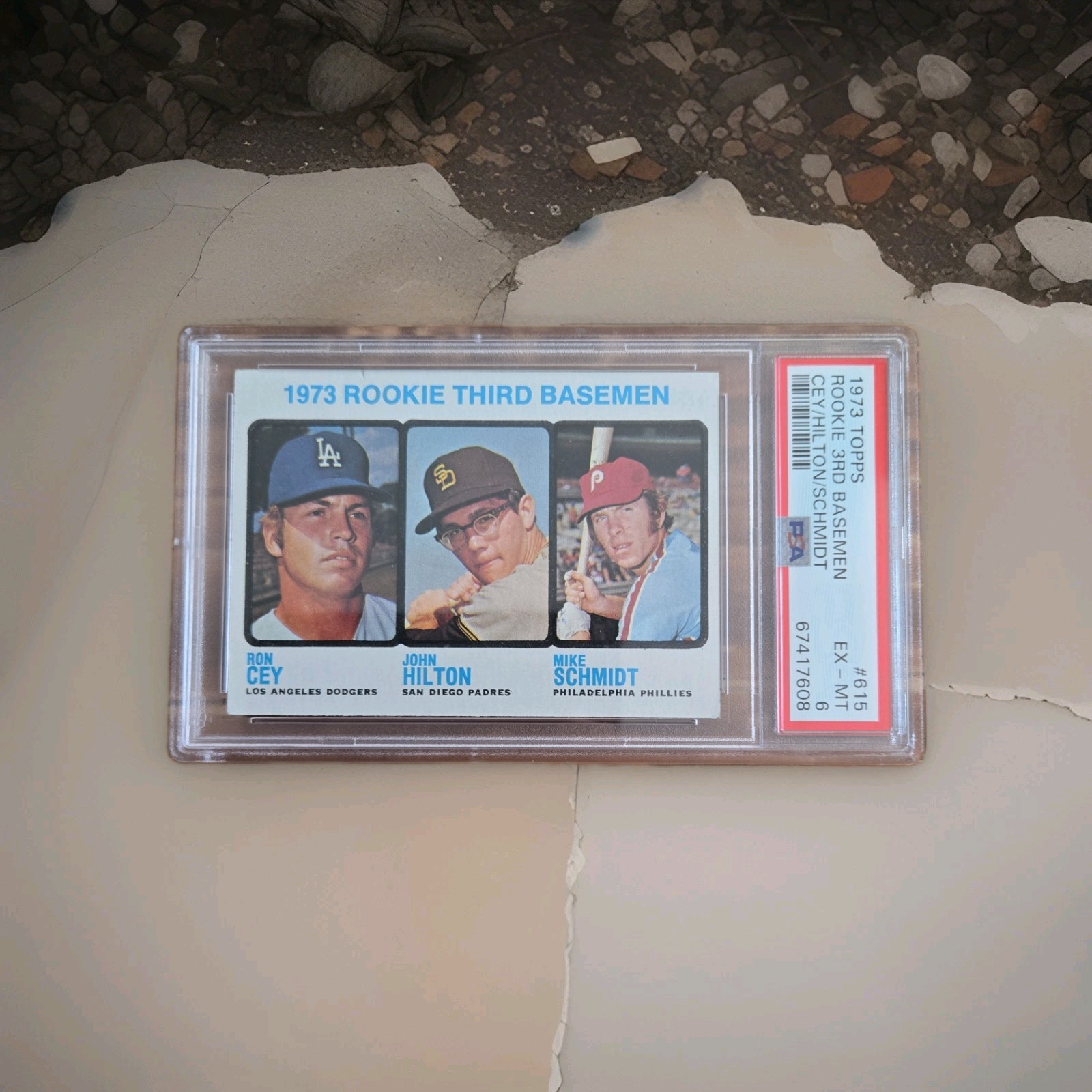 🔥 1973 Topps #615 Mike Schmidt Ron Cey (RC) Rookie  PSA 6 Fresh Slab 🔥