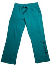 Victoria Secret PINK Heritage Pant Sweatpants Script Logo Small Green