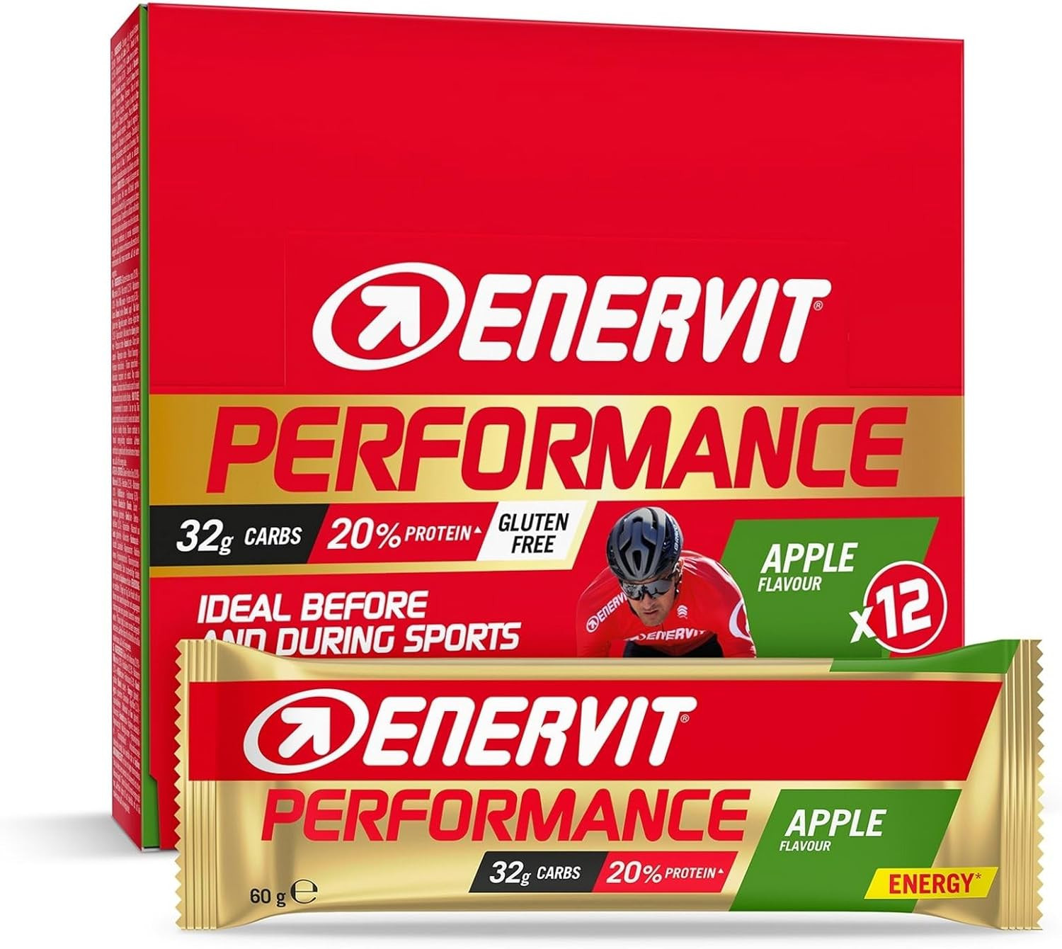 Performance Bar Apple Enervit | Barretta Energetica 32g Carboidrati