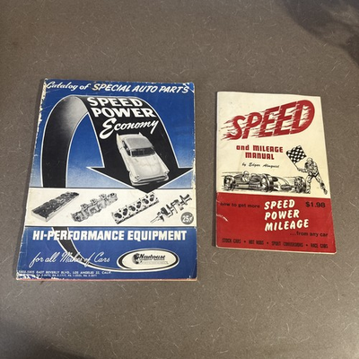 #ad Vintage Lot Speed Parts and Mileage Manual 1951 1957 Car Garage Newhouse Rat Rod $44.44