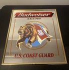 Vintage 1997 Budweiser Salutes The US Coast Guard Beer Sign/Mirror 23”x21”