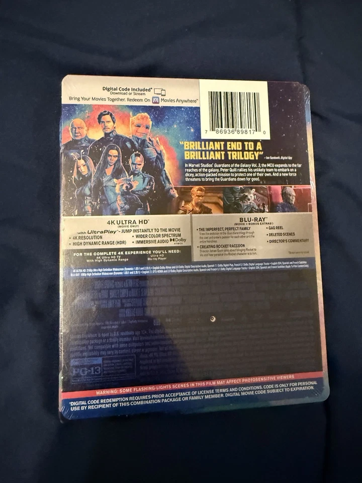 Guardians Of The Galaxy Volume 3 SteelBook 4K Ultra HD, NEW | Read Description - Image 2 of 4
