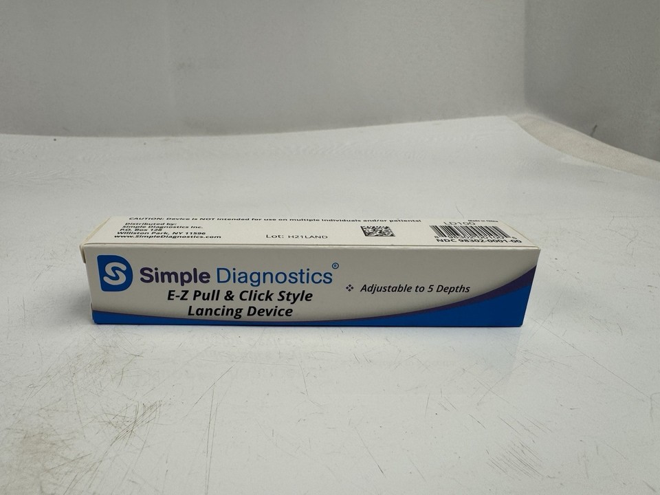 Simple Diagnostics EZ Pull and Click Style Lancing Device - Dark Blue ...
