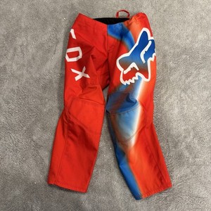 Fox Racing 180 Motocross Pants Kids Size 5 Red Blue Motorcycle Dirt Bike