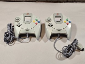 SEGA Dreamcast Console - White With 2 Controllers and Modem Disc **Tested**