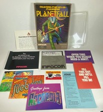PLANETFALL INFOCOM Atari 400/800 COMPLETE w Feelies Inserts Postcards Folio! image