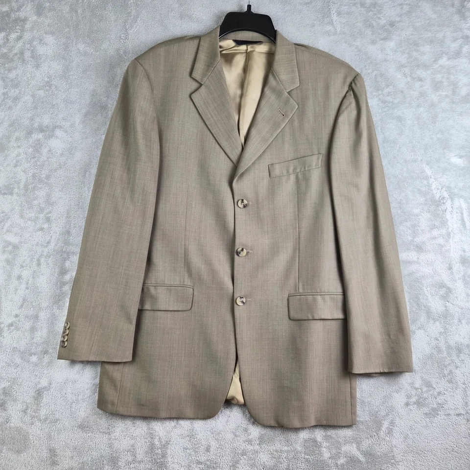 Burberry London Traje Blazer Pantalones Hombres 40R Verde Oliva Lana 3 Botones Calce Clásico Foto 2 de 4