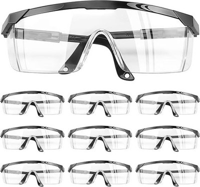 10 Stück Schutzbrille, Arbeitsschutzbrille, Sicherheitsbrille, Professionelle