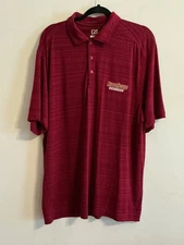 Cutter & Buck CB Drytec Solid Golf Polo Shirt Burgundy Men's L