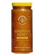Superfood Honey by Beekeeper's Naturals Bee Pollen, Royal Jelly, Propolis, H...