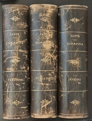 DANTE ALIGHIERI - GÖTTLICHE KOMÖDIE HÖLLE FEGEFEUER PARADIES, PAGNONI 1869