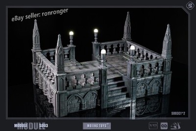 mOjingToys Studio Module Series S003 Gothic Rooftop Scene Module   1/12 Scale