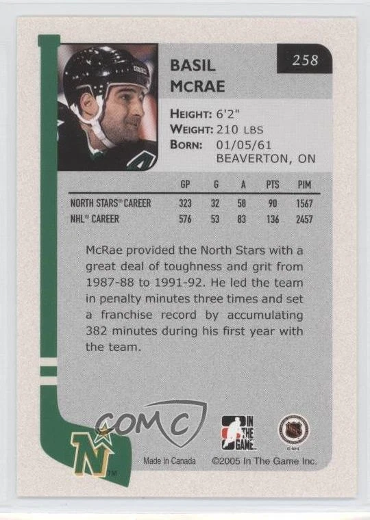 2004-05 ITG Franchises US West Edition Basil McRae #258 - Image 2 of 2