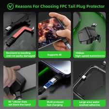 USB Type C Flexible Ribbon Adapter 60W for Smartphones with 10Gbps Speed 4K60hz