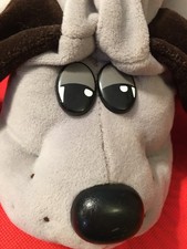 Vintage 1985 Tonka Pound Puppies 9" Solid Gray Long Floppy Ears Plush Puppy