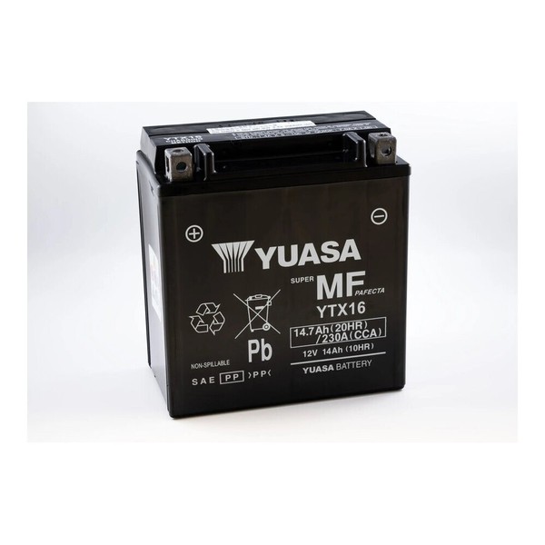 Yuasa Wartungsfreie Batterie Battery YTX16 FA-image