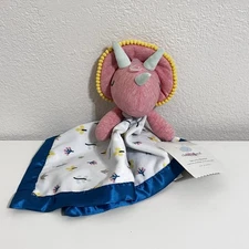 Cloud Island Pink DinoGirl Triceratops Dinosaur Security Blanket Lovie Lovey NEW