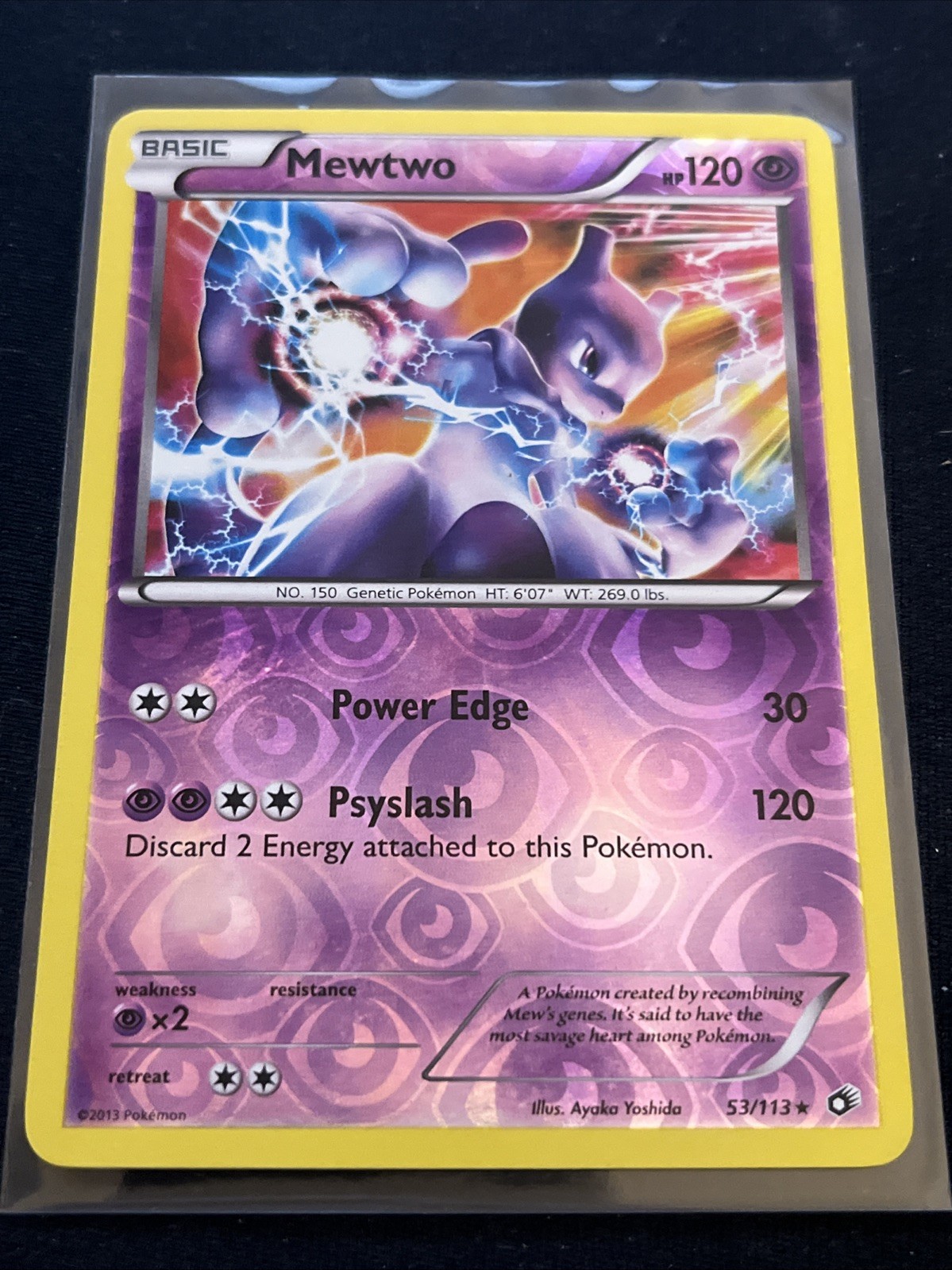 Pokémon TCG Mewtwo Legendary Treasures 53/113 Reverse Holo Holo Rare LP