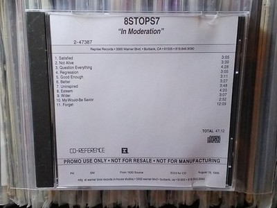 ORIG 8STOPS7 In Moderation REFERENCE CD PROMO REPRISE INDIE POST GRUNGE NU METAL