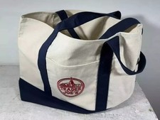 Trader Joe  s Bag Canvas Reusable Heavy Cotton Basic Style Shopping Navy Large