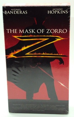 THE MASK OF ZORRO 1998 New VHS Swashbuckling Swordsman Fights Corrupt. Governor