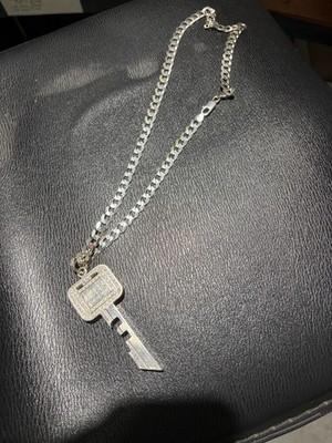 Custom Bling Schlüssel Halskette Sterlingsilber und künstliche Diamanten