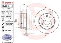Brembo 2X Bremsscheibe Hinten Ø298 Mm Voll FüR Mercedes-Benz Sprinter 35-T