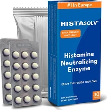 HISTAsolv Extra Strength DAO Enzyme Supplement for 30 Count (Pack of 1) 