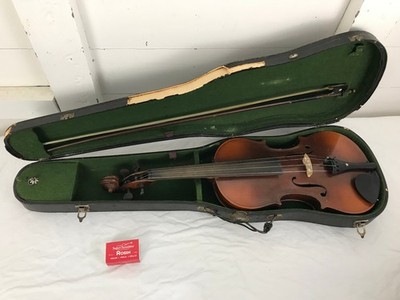 Antique Violin w/ Joachim Bow & Case - Unmarked Fiddle of Mystery