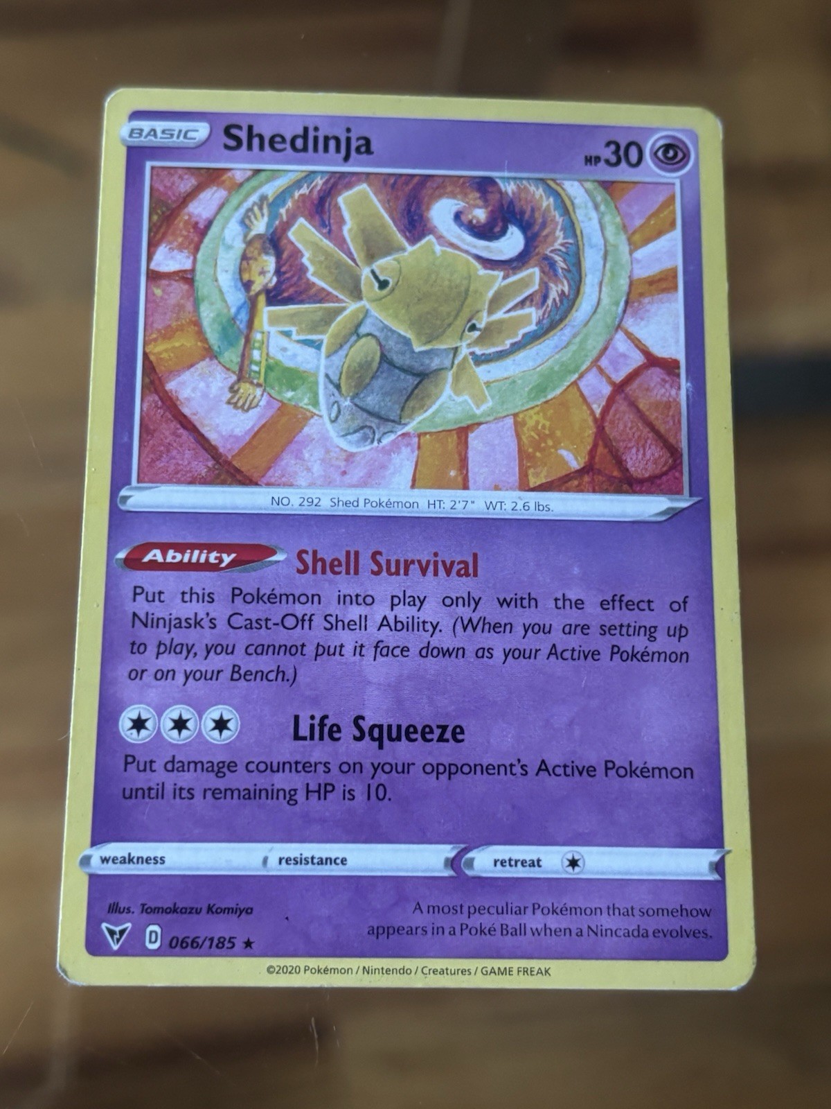 Shedinja - 066/185 - Rare Sword & Shield Pokemon TCG MP Buy 2 Get 1 Free