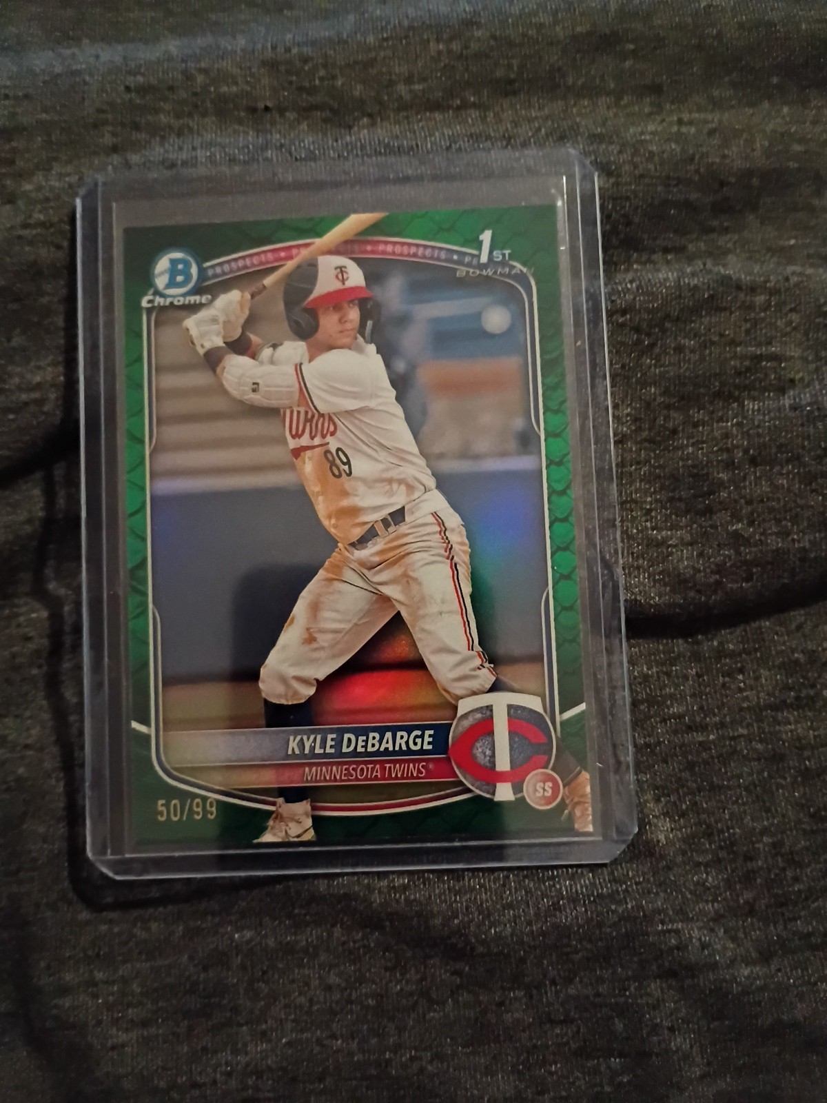 2025 Bowman Chrome Prospects Kyle DeBarge /99 #BCP-139 Green Reptilian Refractor
