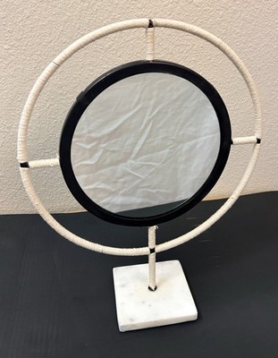 Round Marble Base Decorative Table Mirror