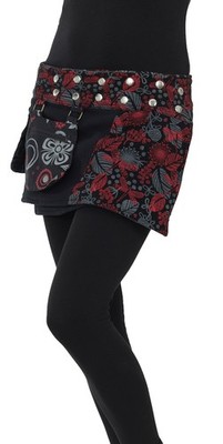PUREWONDER Damen Taschengurt Fleece Nierenwärmer Cacheur Hüfttasche Minirock s40