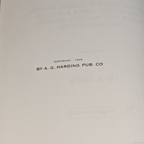 Science of Trapping E. Kreps 1909 Revised Edition Antique Book HC AR Harding - Picture 8 of 16