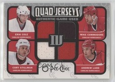 2007 O-Pee-Chee Quad Jerseys Mike Commodore Erik Cole Andrew Ladd #QM-SCCL 0h7n