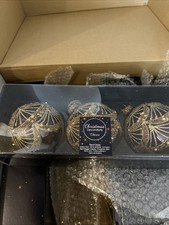 Chickidee Homeward Glass Baubles Glass Red And Gold Set Of 12