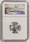 1959 P NGC MS67 Uncirculated Roosevelt Dime Gem BU Bright and Lustrous