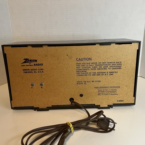 Radio AM/FM/AFC de estado sólido modelo Z419A MCM Zenith estado de funcionamiento 2-2904 LEER - Imagen 5 de 9