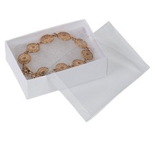 SSWBasics Cotton Filled Jewelry boxes White Cotton Jewelry Boxes Packaging