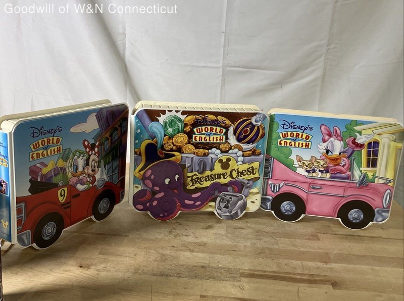 Disney's World of English For Kids Set of 3 Educational Treasure Chest ABCs