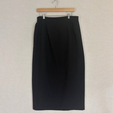 Vtg 90s Talbots Pencil Skirt Womens 8 Black Wool Dark Academia Made in Japan