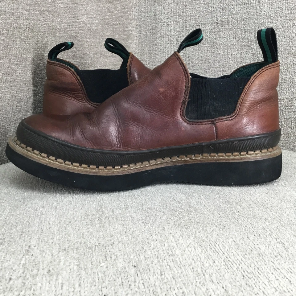 Zapato Georgia Boot Romeo Mujer 10 Cuero Marrón Pull On Resistente al Aceite Trabajo GR274 Foto 2 de 4