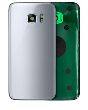 Back Cover Glass With Camera Lens Compatible For Samsung Galaxy S7 Silver