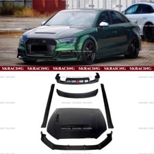 For 2017-20 Audi S3 A3 Real Carbon Fiber Front Bumper Lip Rear Diffuser Bodykit For 2017-20 Audi S3 A3 Real Carbon Fiber Front Bumper Lip Rear Diffuser Bodykit